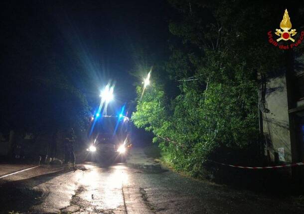 Maltempo nel Vco, vigili del fuoco al lavoro